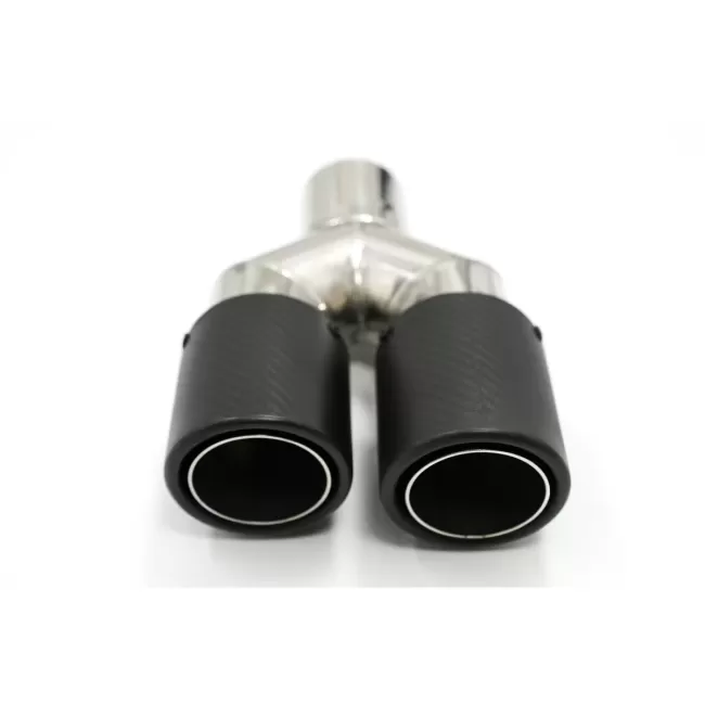Universal Exhaust Muffler Tip Matte Carbon Fiber Inlet 5.8 cm Left Side