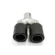 Universal Exhaust Muffler Tip Matte Carbon Fiber Inlet 5.8 cm Left Side