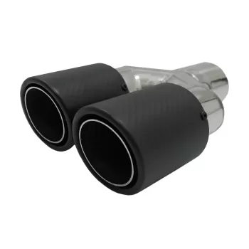Universal Exhaust Muffler Tip Matte Carbon Fiber Inlet 5.8 cm Left Side