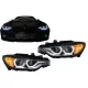 Angel Eyes Headlights LED DRL suitable for BMW 3 Series F30 F31 Sedan Touring (10.2011-05.2015) Black