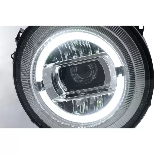 Full LED Headlights suitable for Mercedes G-Class W463 (2005-2017) Chrome Facelift 2018 Design