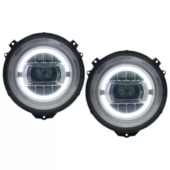 Full LED Headlights suitable for Mercedes G-Class W463 (2005-2017) Chrome Facelift 2018 Design