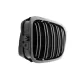 Central Kidney Grilles suitable for BMW 3 Series E46 Coupe Cabrio 2 Doors Non Facelift (1999-2002) Double Stripe M Design Piano Black