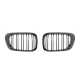 Central Kidney Grilles suitable for BMW 3 Series E46 Coupe Cabrio 2 Doors Non Facelift (1999-2002) Double Stripe M Design Piano Black