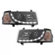 LED DRL Headlights suitable for VW Transporter T4 (1990-2003) Black
