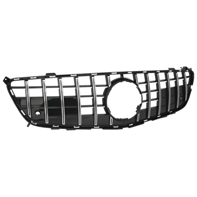 Front Grille suitable for Mercedes SL-Class R231 (2012-2016) GT-R Panamericana Design Black Chrome