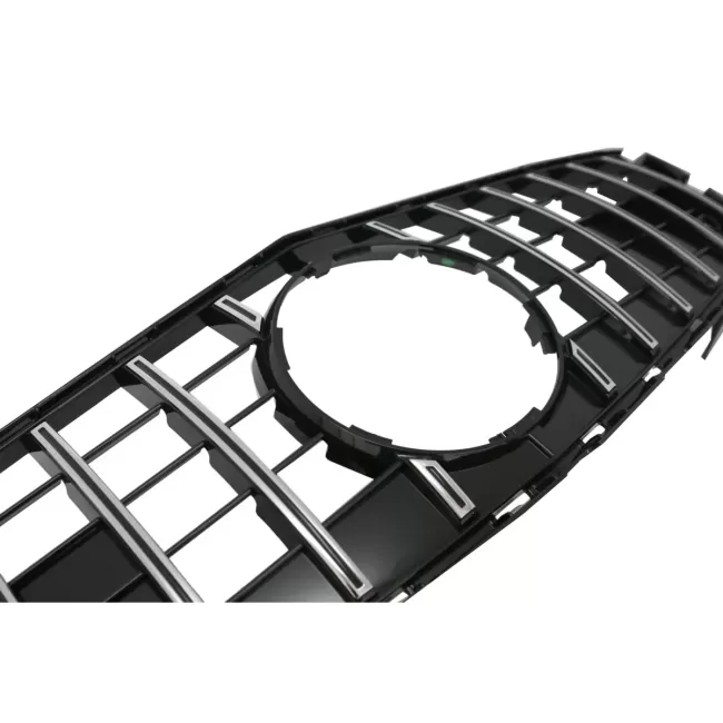 Front Grille suitable for Mercedes SL-Class R231 (2012-2016) GT-R Panamericana Design Black Chrome