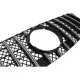 Central Front Grille suitable for Mercedes ML W164 Facelift (07.2008-2011) GT-R Panamericana Design Black Chrome