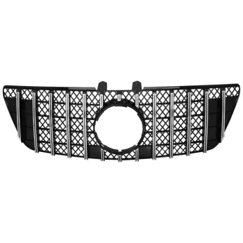 Central Front Grille suitable for Mercedes ML W164 Facelift (07.2008-2011) GT-R Panamericana Design Black Chrome