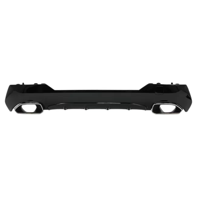 Rear Bumper Valance Diffuser With Exhaust Tips suitable for BMW 4 Series G22 G23 M Sport (2020-up) M440i Design Chrome