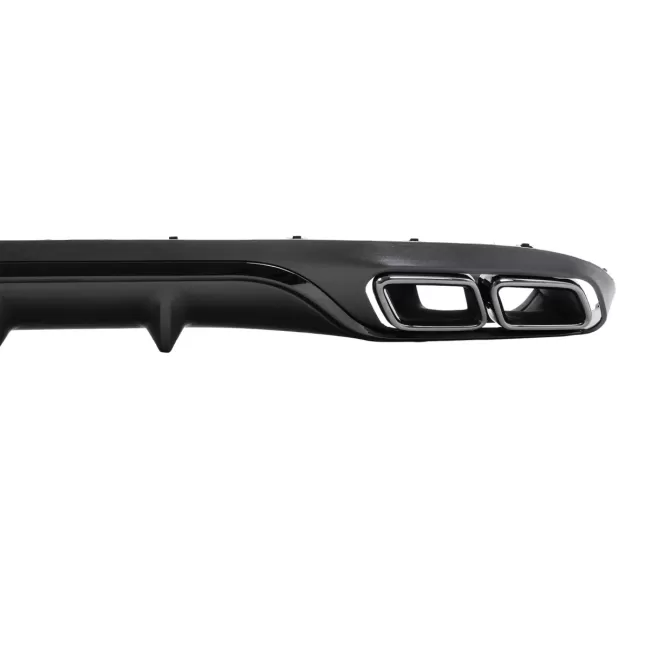 Rear Bumper Diffuser with Black Exhaust Muffler Tips suitable for Mercedes E-Class W213 S213 Standard (2016-2020) E63 Design