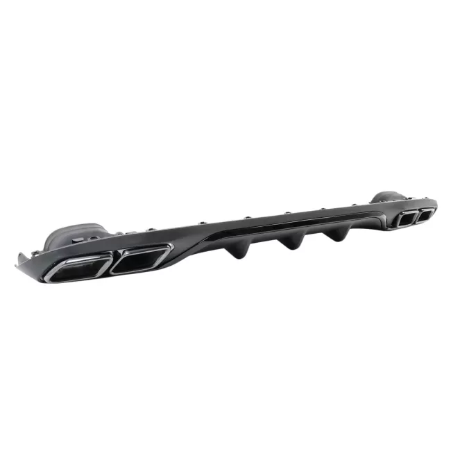 Rear Bumper Diffuser with Black Exhaust Muffler Tips suitable for Mercedes E-Class W213 S213 Standard (2016-2020) E63 Design