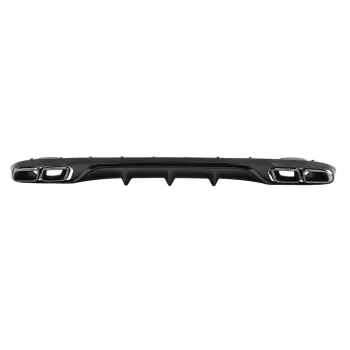 Rear Bumper Diffuser with Black Exhaust Muffler Tips suitable for Mercedes E-Class W213 S213 Standard (2016-2020) E63 Design