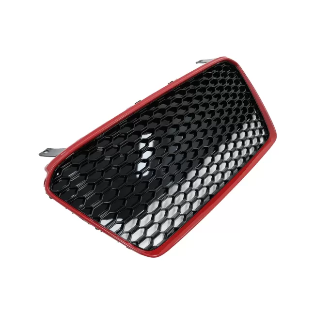 Front Grille suitable for Audi R8 42 1st Generation Facelift (2013-2015) RS Design Glossy Black Red