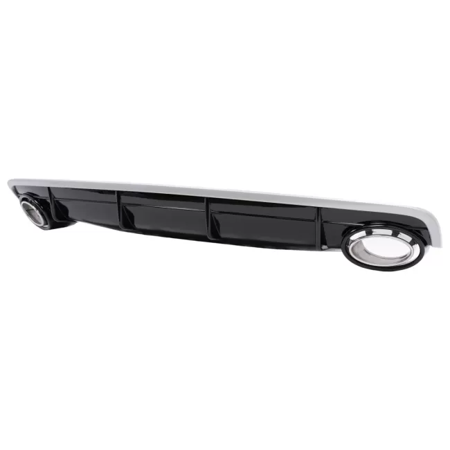 Rear Bumper Valance Diffuser Double Outlet suitable for Audi Q7 SUV 4M (2015-2019) S-Line Bumper