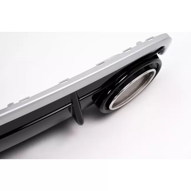 Rear Bumper Valance Diffuser Double Outlet suitable for Audi Q7 SUV 4M (2015-2019) S-Line Bumper