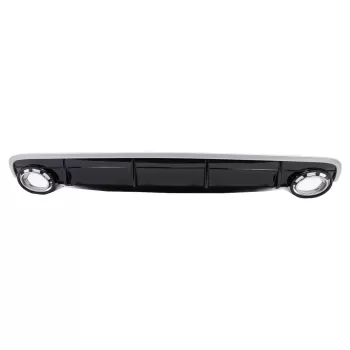 Rear Bumper Valance Diffuser Double Outlet suitable for Audi Q7 SUV 4M (2015-2019) S-Line Bumper