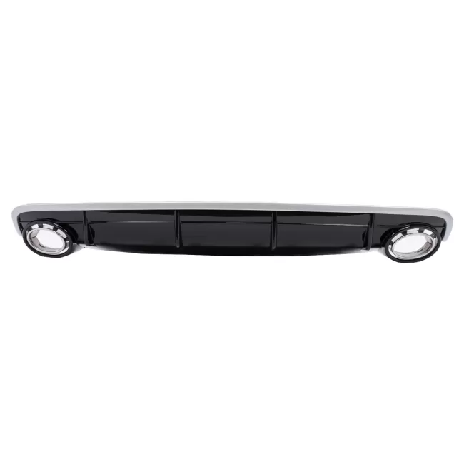 Rear Bumper Valance Diffuser Double Outlet suitable for Audi Q7 SUV 4M (2015-2019) S-Line Bumper