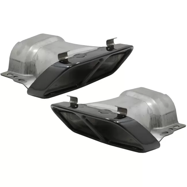 Exhaust Muffler Tips suitable for Mercedes A-Class W176 (2012-2018) CLA W117 C117 (2012-2018) A45 CLA45 Design Black