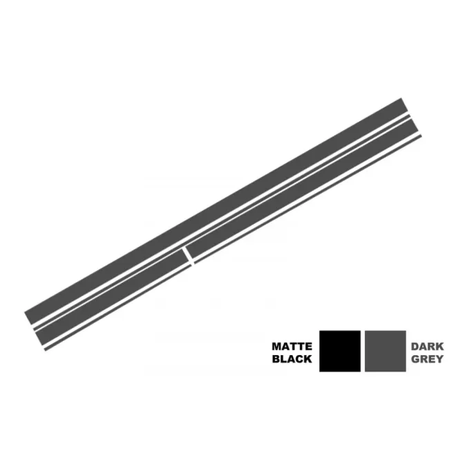 Set Sticker Vinyl Dark Grey Upper Bonnet Roof & Tailgate suitable for Mercedes CLA W117 C117 X117 (2013-2016) A Class W176 (2012-up) A45 Design