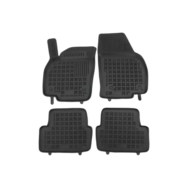 Floor mat Rubber Black suitable for VW Polo VI (2017+)