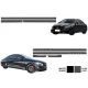 Set Sticker Side Decals and Upper Bonnet Roof Tailgate Dark Grey suitable for Mercedes CLA W117 C117 X117 (2013-2016) W176 (2012-2018) 45 Design Edition 1