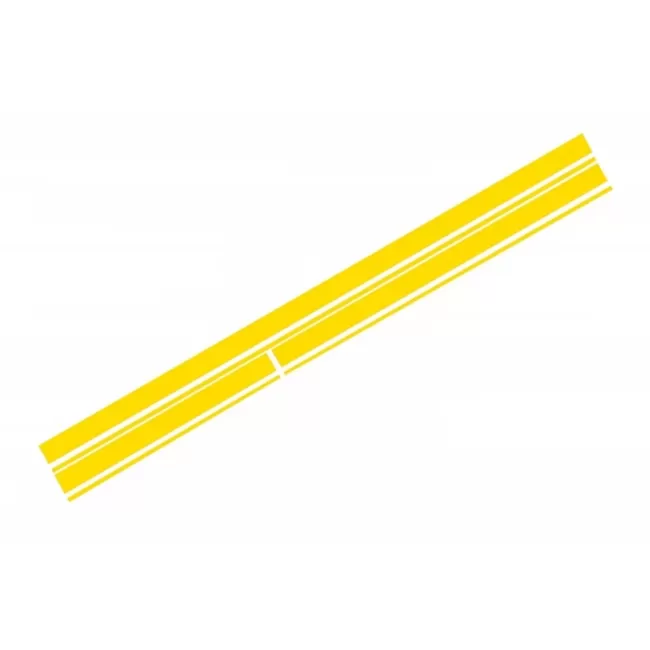Set Sticker Side Decals and Upper Bonnet Roof Tailgate Matte Yellow suitable for Mercedes CLA W117 C117 X117 (13-16) W176 (12-18) A45 Design Edition 1