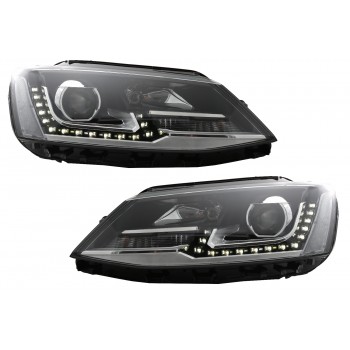 LED DRL projektoriaus priekiniai žibintai, tinkantys „VW Jetta Mk6 VI“ (2011–2017) GTI dizainas