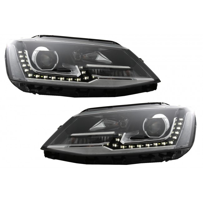 LED DRL Projector Headlights suitable for VW Jetta Mk6 VI (2011-2017) GTI Design