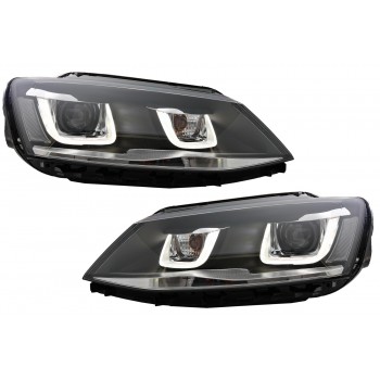 LED priekiniai žibintai, tinkantys „VW Jetta Mk6 VI“ (2011–2017) GTI 3D U Bi-Xenon dizainas