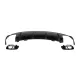 Rear Bumper Air Diffuser with Exhaust Muffler Tips suitable for Mercedes CLA W117 X117 Shooting Brake (2013-2018) Facelift CLA45 Look Black