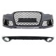 Front Bumper suitable for Audi A6 4G Facelift (2015-2018) and Rear Bumper Valance Diffuser With Exhaust Tips RS6 Design