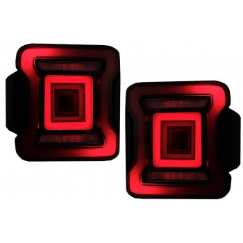 Visiški LED galiniai žibintai, tinkantys „Jeep Wrangler IV JL/JLU“ (2018-oji) raudona
