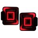 Visiški LED galiniai žibintai, tinkantys „Jeep Wrangler IV JL/JLU“ (2018-oji) raudona