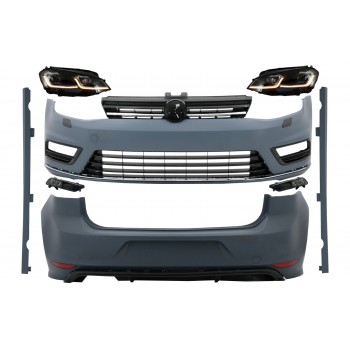 Pilnas kėbulo rinkinys, tinkamas „VW Golf 7 VII“ (2012–2017) su LED priekiniais žibintais nuosekliais dinaminiais posūkio žibintais R-line išvaizda