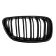 Central Kidney Grilles suitable for BMW 2 Series F22 F23 F87 (2014-up) Double Stripe M Design Piano Black
