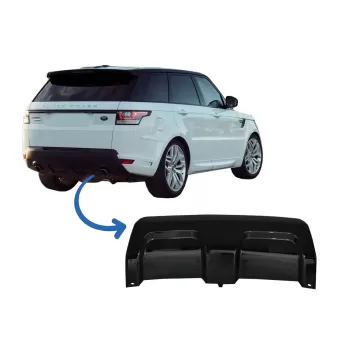 Rear Bumper Skid Plate suitable for Land Rover Range Rover Sport L494 (2013-2017) Piano Black