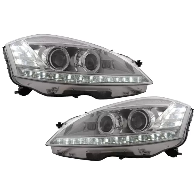 LED Headlights suitable for Mercedes S-Class W221 (2005-2009) Facelift Look LHD