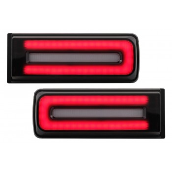 LED Taillights Light Bar suitable for Mercedes G-Class W463 (2008-2017) Facelift 2018 Design Dynamic Sequential Turning Lights Black