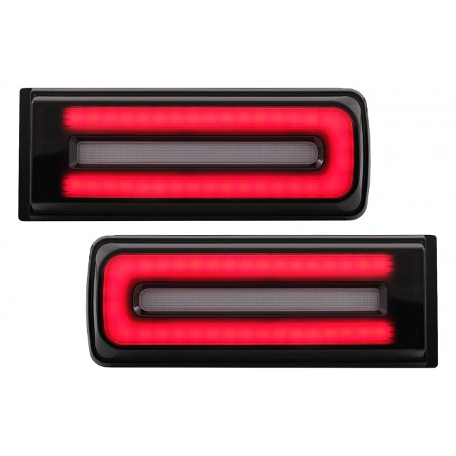 LED Taillights Light Bar suitable for Mercedes G-Class W463 (2008-2017) Facelift 2018 Design Dynamic Sequential Turning Lights Black
