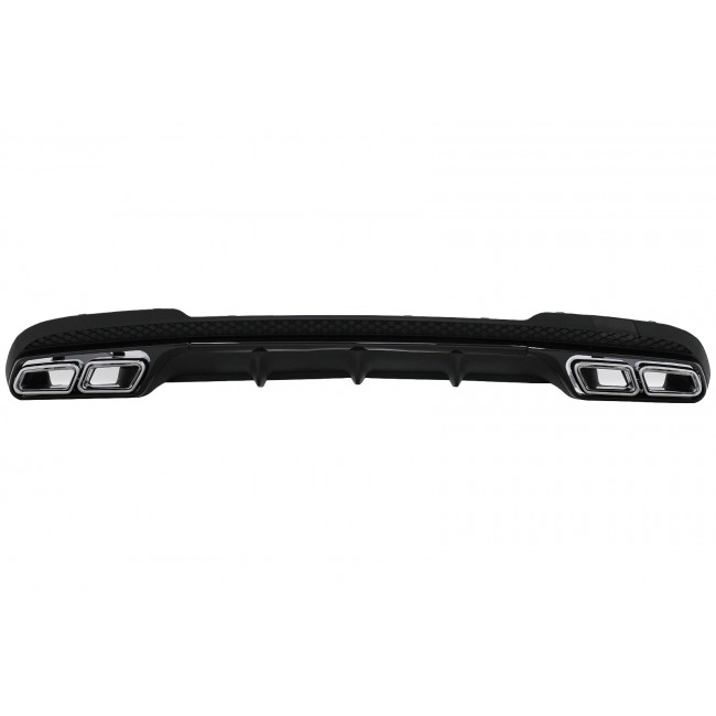 Rear Diffuser with Chrome Muffler Tips suitable for Mercedes E-Class W212 S212 Facelift (2013-2016) only Sport package Bumper