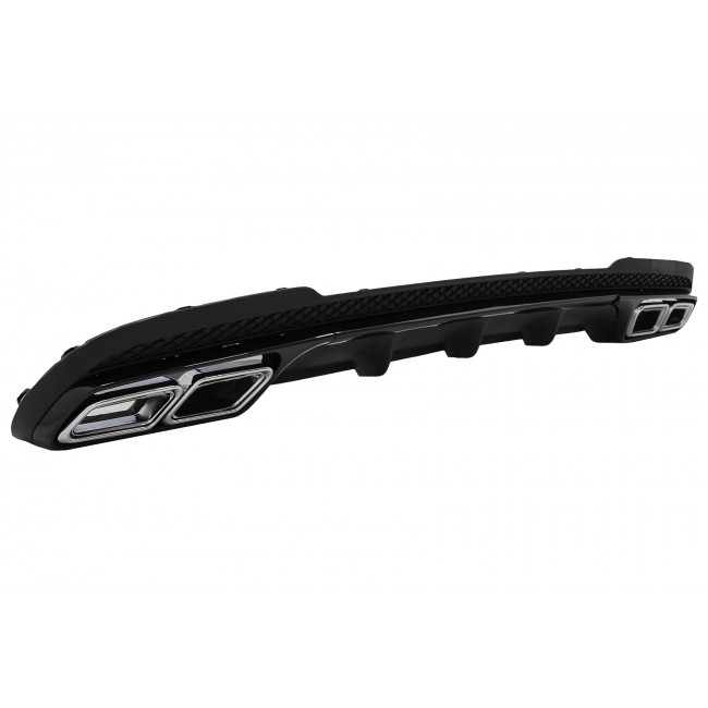 Rear Diffuser with Chrome Muffler Tips suitable for Mercedes E-Class W212 S212 Facelift (2013-2016) only Sport package Bumper