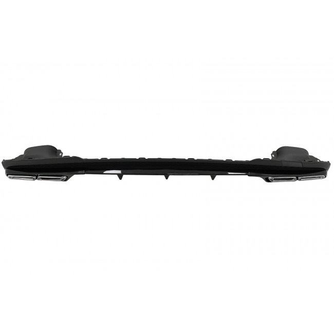 Rear Diffuser with Chrome Muffler Tips suitable for Mercedes E-Class W212 S212 Facelift (2013-2016) only Sport package Bumper