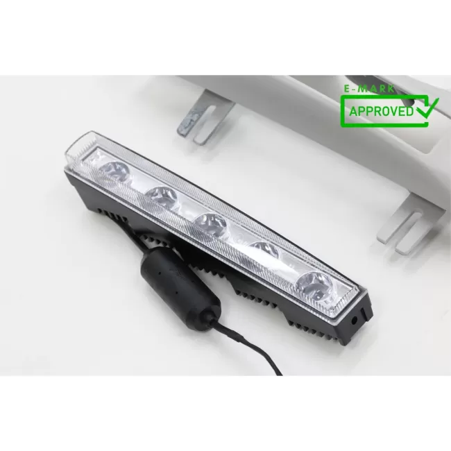 Headlights Covers with LED DRL Daytime Running Lights suitable for Mercedes G-Class W463 (2002-2018) G65 Design Chrome