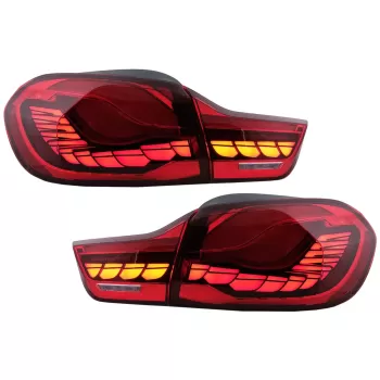OLED Taillights suitable for BMW 4 Series F32 F33 F36 M4 F82 F83 (2013-03.2019) Red with Dynamic Sequential Turning Light