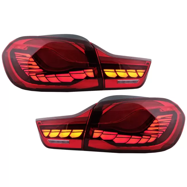 OLED Taillights suitable for BMW 4 Series F32 F33 F36 M4 F82 F83 (2013-03.2019) Red with Dynamic Sequential Turning Light