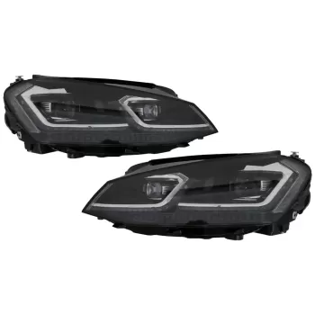 LED Headlights Bi-Xenon Look suitable for VW Golf 7 VII (2012-2017) Facelift G7.5 R Line Design with Sequential Dynamic Turning Lights