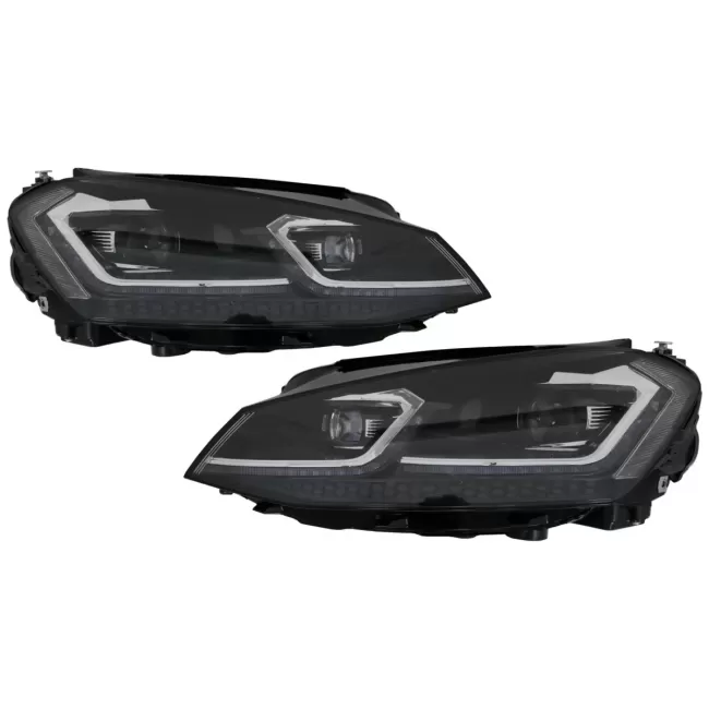 LED Headlights Bi-Xenon Look suitable for VW Golf 7 VII (2012-2017) Facelift G7.5 R Line Design with Sequential Dynamic Turning Lights