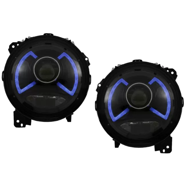 Full LED Headlights suitable for Jeep Wrangler IV JL/JLU (2018-up) Light Bar