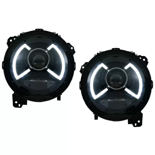 Full LED Headlights suitable for Jeep Wrangler IV JL/JLU (2018-up) Light Bar
